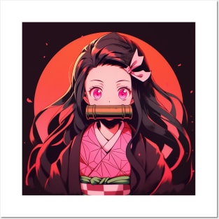 cute nezuko Posters and Art